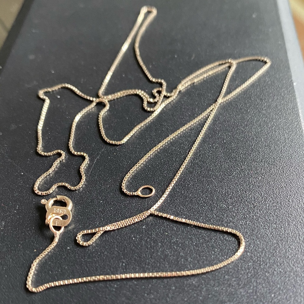 14k white gold box chain